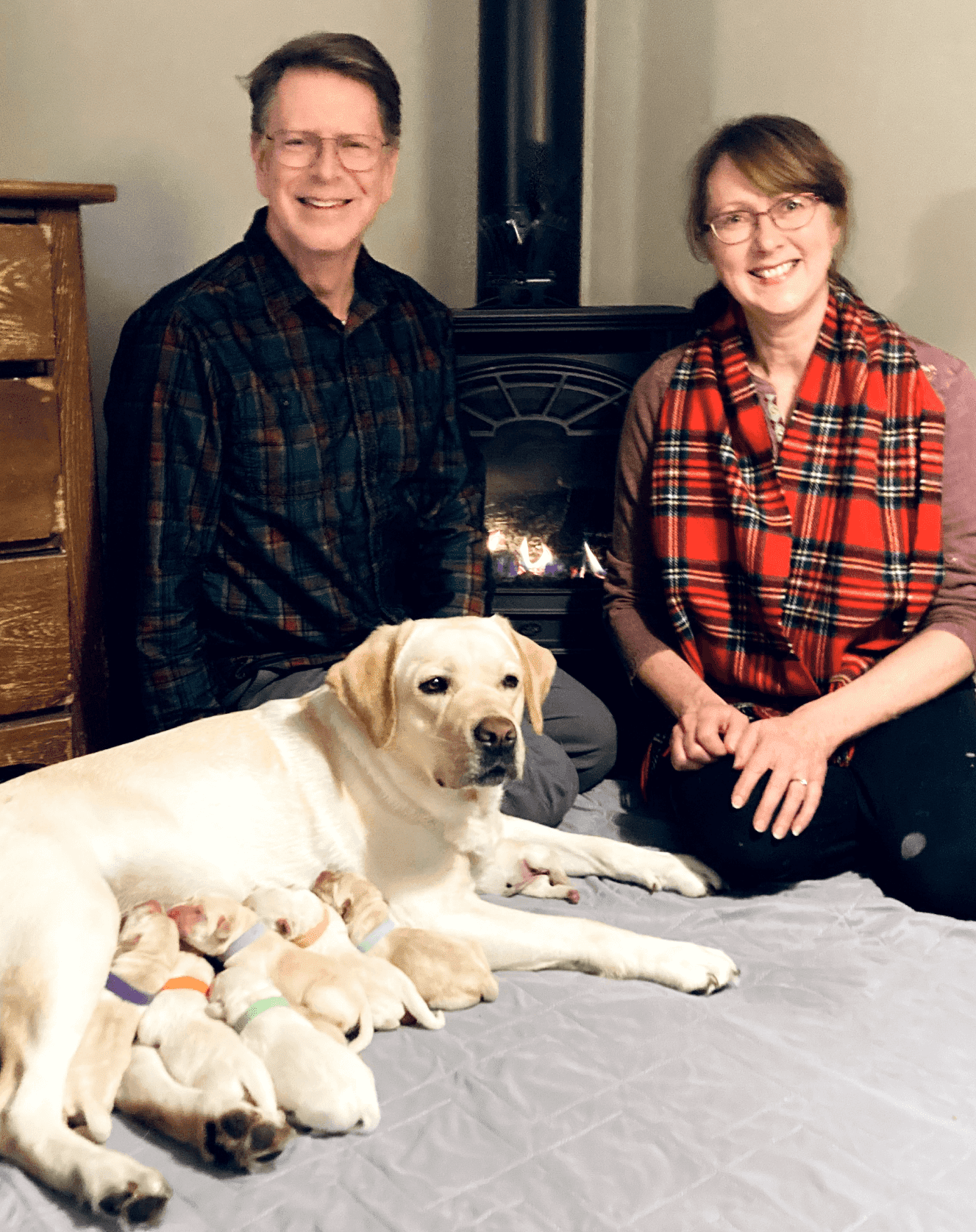 Ross and Athena Gill, proud owners of Catskill Moutain English Puppy Labradors